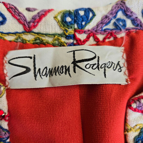 Shannon Rodgers Vintage 70s Embellished Embroidered Long Vest Size S Artsy Boho - Picture 7 of 11